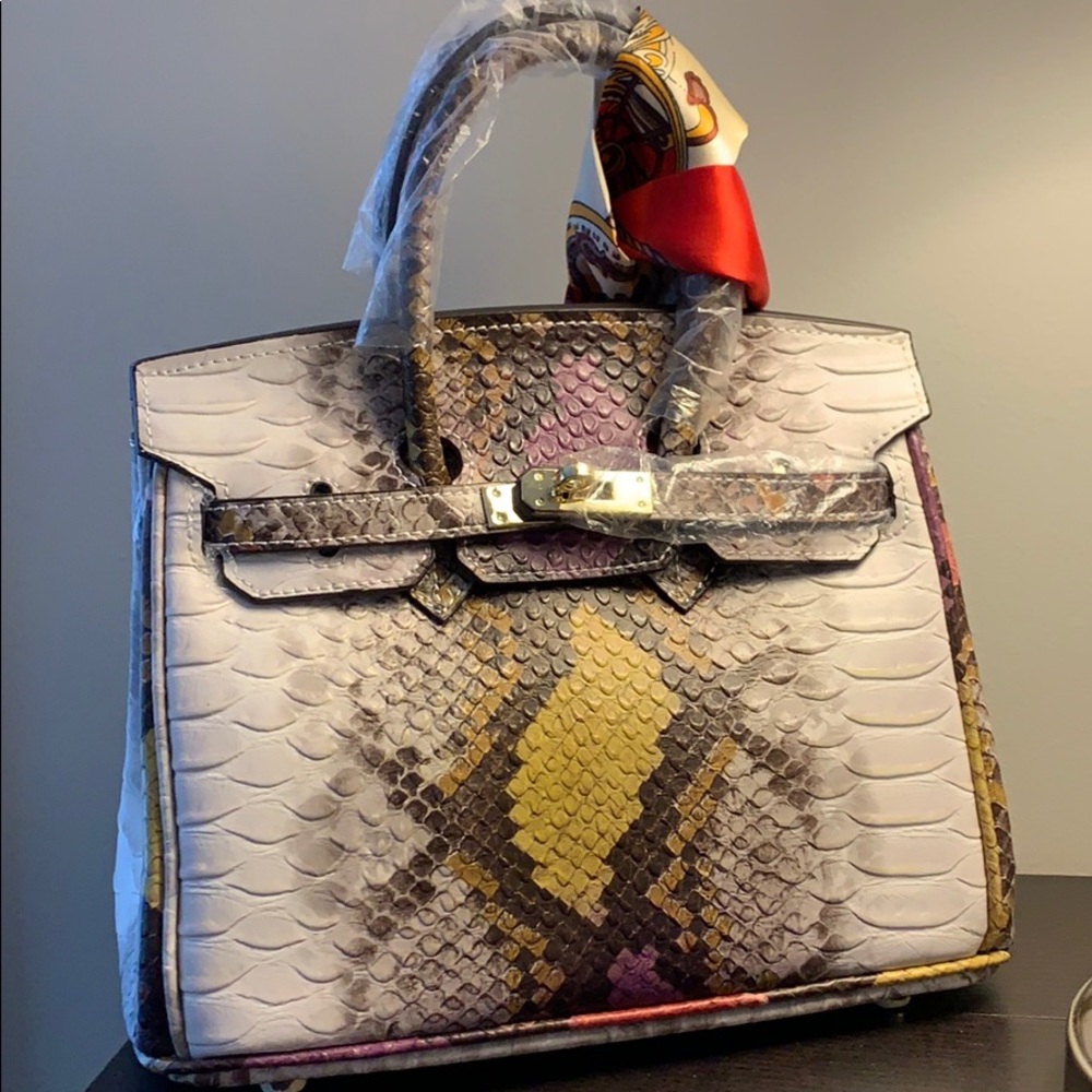 Small handbag. Patterned textured .